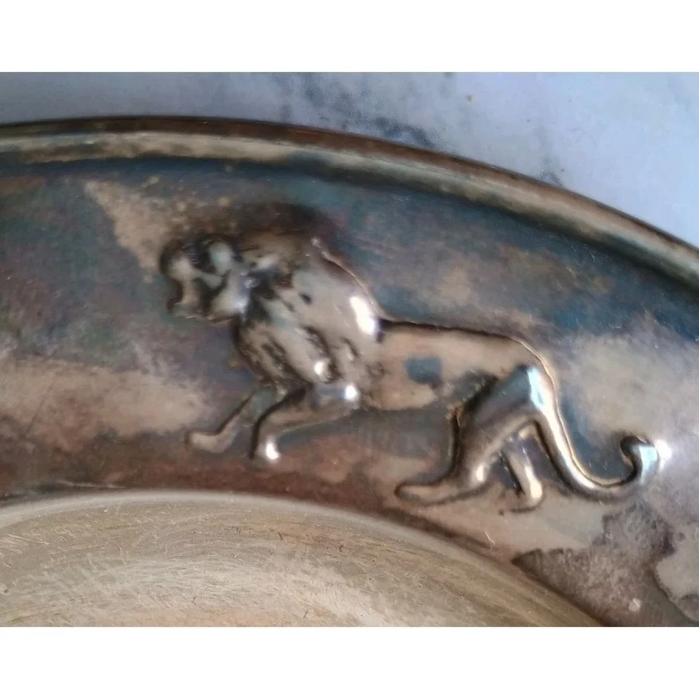 Baby Feeding Bowl‎ Animal Pattern Denmark Silver Plated